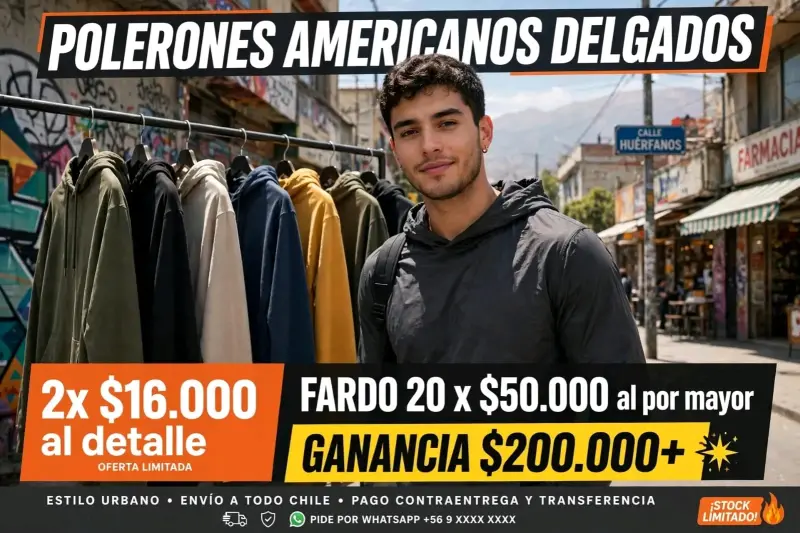 Polerones Americanos por mayor.