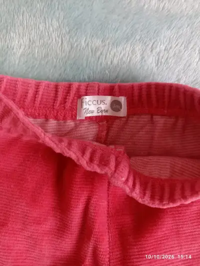 Pantalones de bebé rosados Ficcus 3 meses - miniatura 2