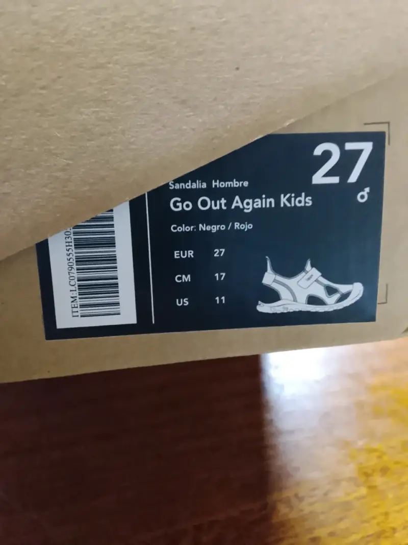 Sandalias deportivas para niños ppi negras y rojas - 2