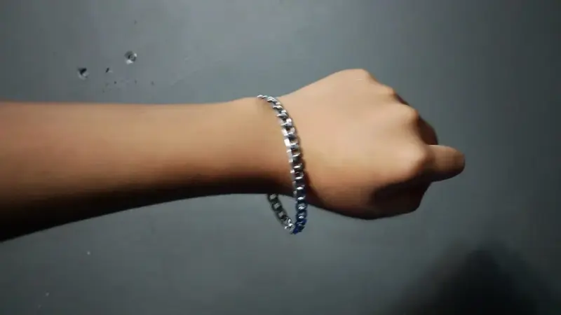 Conjunto de cadena y pulsera de acero inoxidable - 1