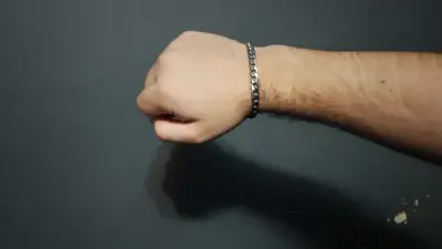 Conjunto de cadena y pulsera de acero inoxidable - miniatura 3