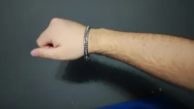 Conjunto de cadena y pulsera de acero inoxidable - miniatura 6