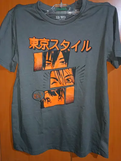 Polera gris estilo Tokio para niños TCO Boys - miniatura 1
