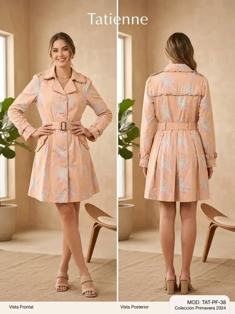Trench Tatienne estampado floral - 1