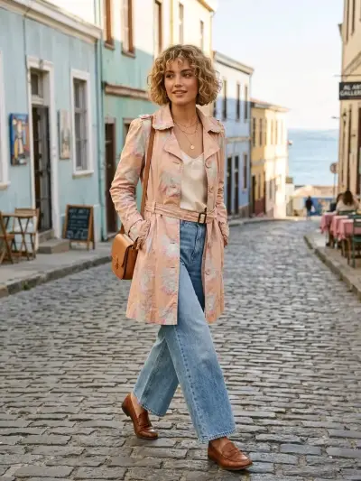 Trench  Tatienne estampado floral - miniatura 4