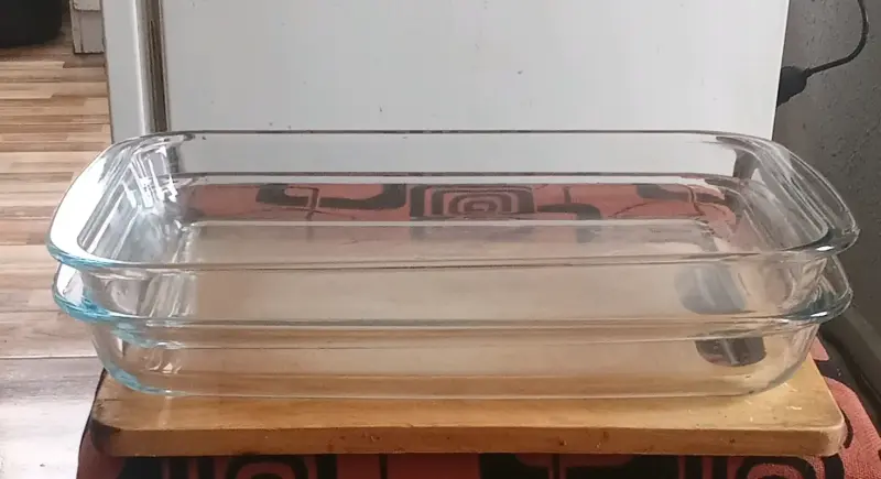 Fuente de vidrio para horno rectangular