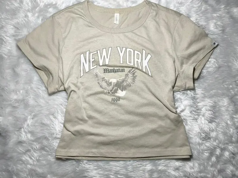 Polera corta beige Aesthetic talla S - 1