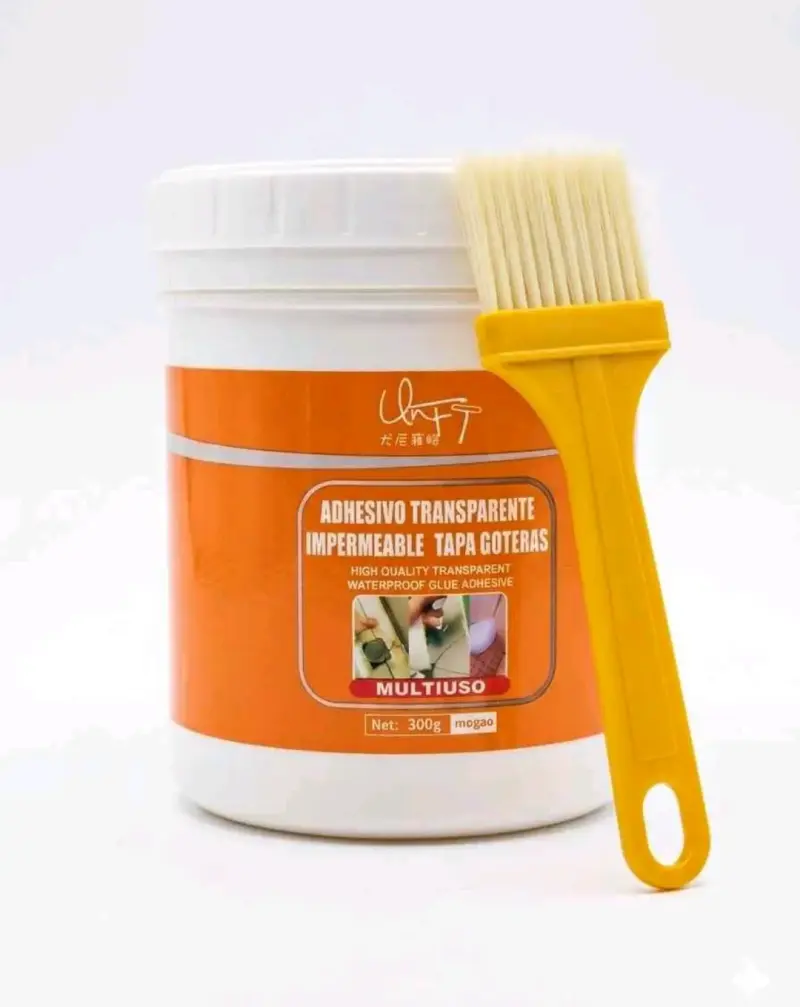 Adhesivo Transparente Impermeable 300g con Brocha - 1