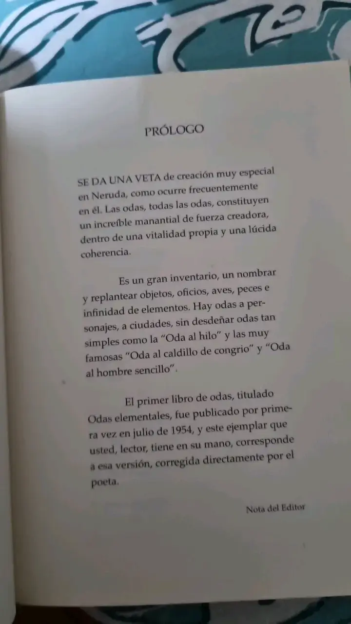 Libro Odas Elementales de Pablo Neruda - 3
