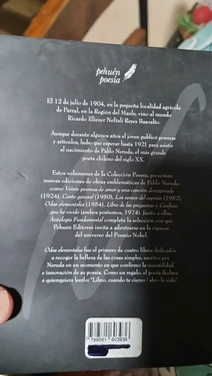 Libro Odas Elementales de Pablo Neruda - 5