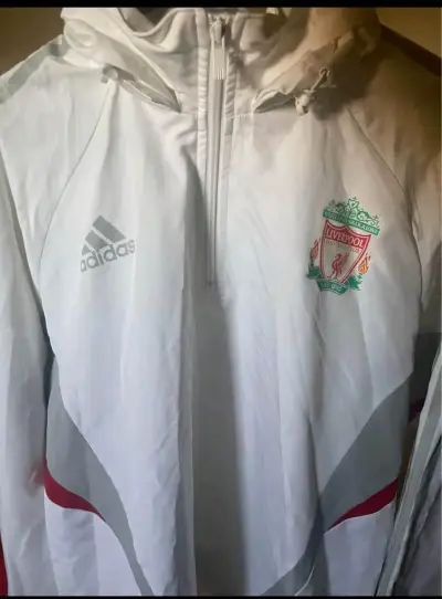 Cortaviento Adidas Liverpool FC Blanco 2007-2008 - miniatura 4
