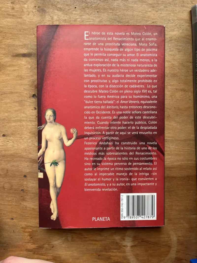 Libro “El Anatomista” de Federico Andahazi - 2
