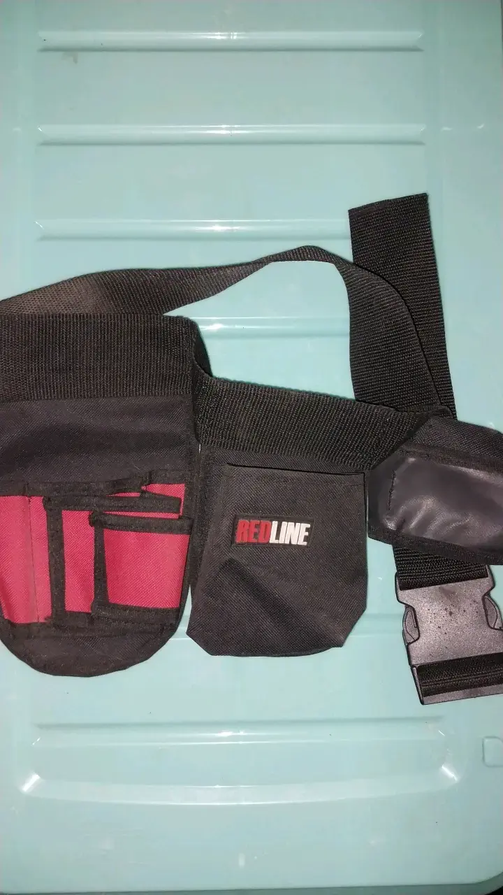 Cinturón porta herramientas Redline negro y rojo - 1