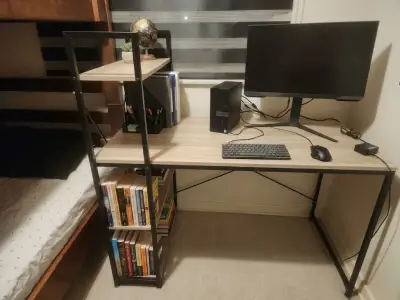 Escritorio con estantería integrada 120x60cm - miniatura 3
