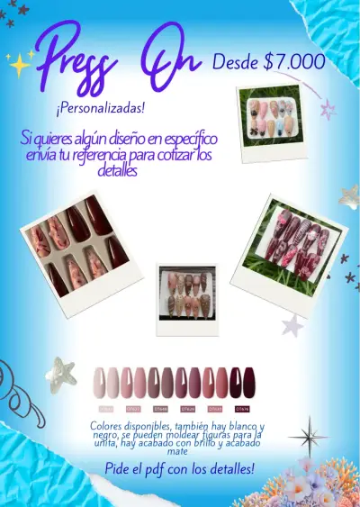 Uñas postizas decoradas personalizadas - miniatura 4