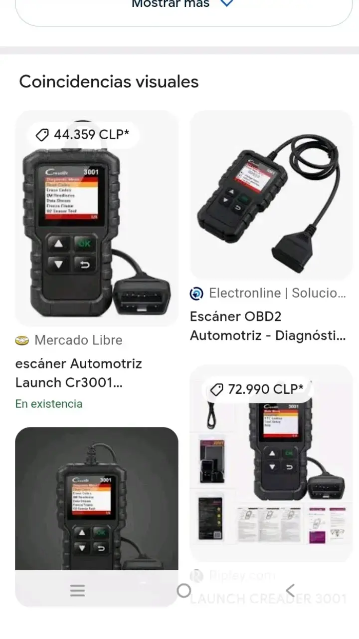 Escáner Automotriz Creader 3001 OBD2 - 2