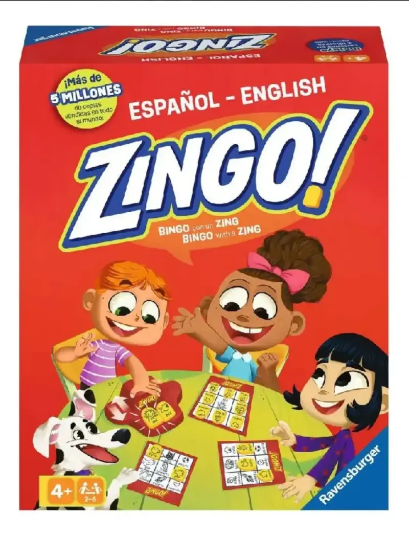 Juego de mesa Zingo bilingüe español-inglés
