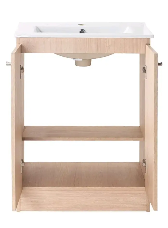 Juego de dormitorio moderno blanco y madera - 5