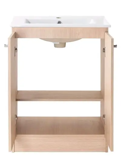 Juego de dormitorio moderno blanco y madera - miniatura 5