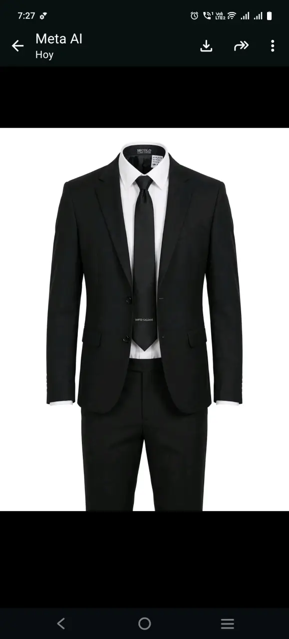 Traje formal negro para hombre Secolo - 1