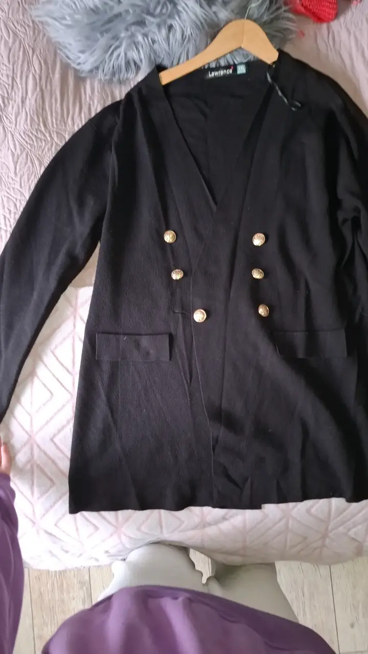 Blazer negro con botones dorados Lawrence - 1