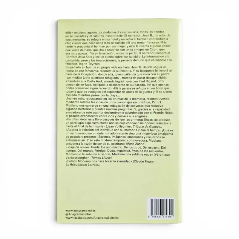 Libro 'Viaje de novios' de Patrick Modiano - 2