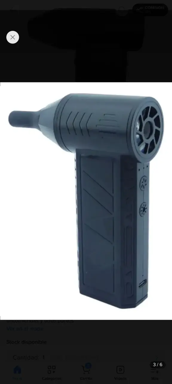 Mini ventilador portátil USB negro - 2