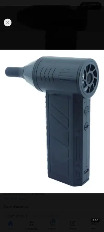 Mini ventilador portátil USB negro - miniatura 2