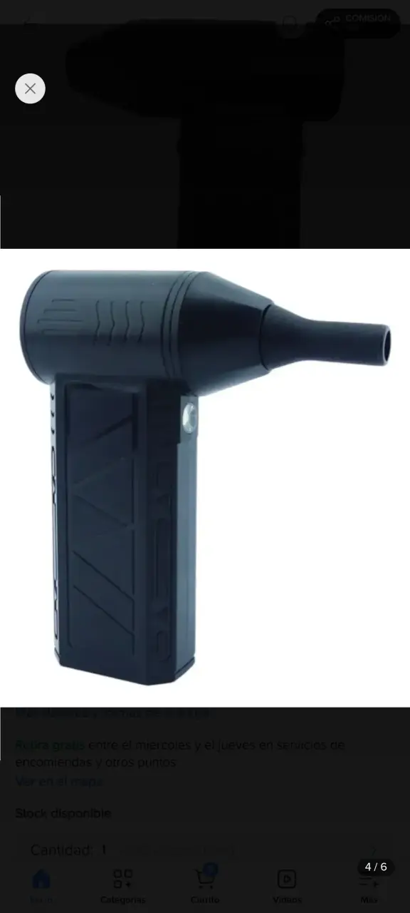 Mini ventilador portátil USB negro - 3