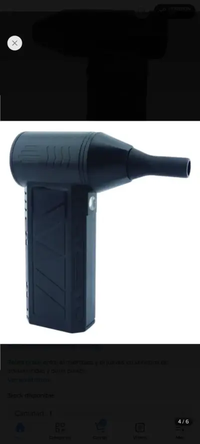Mini ventilador portátil USB negro - miniatura 3