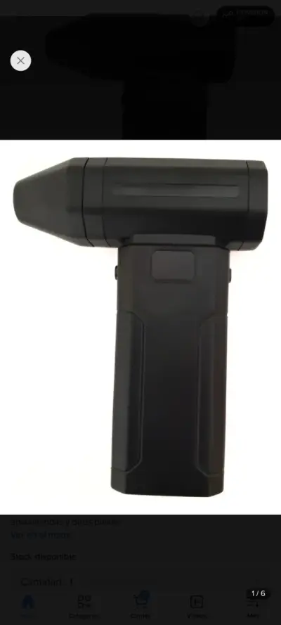 Mini ventilador portátil USB negro - miniatura 4
