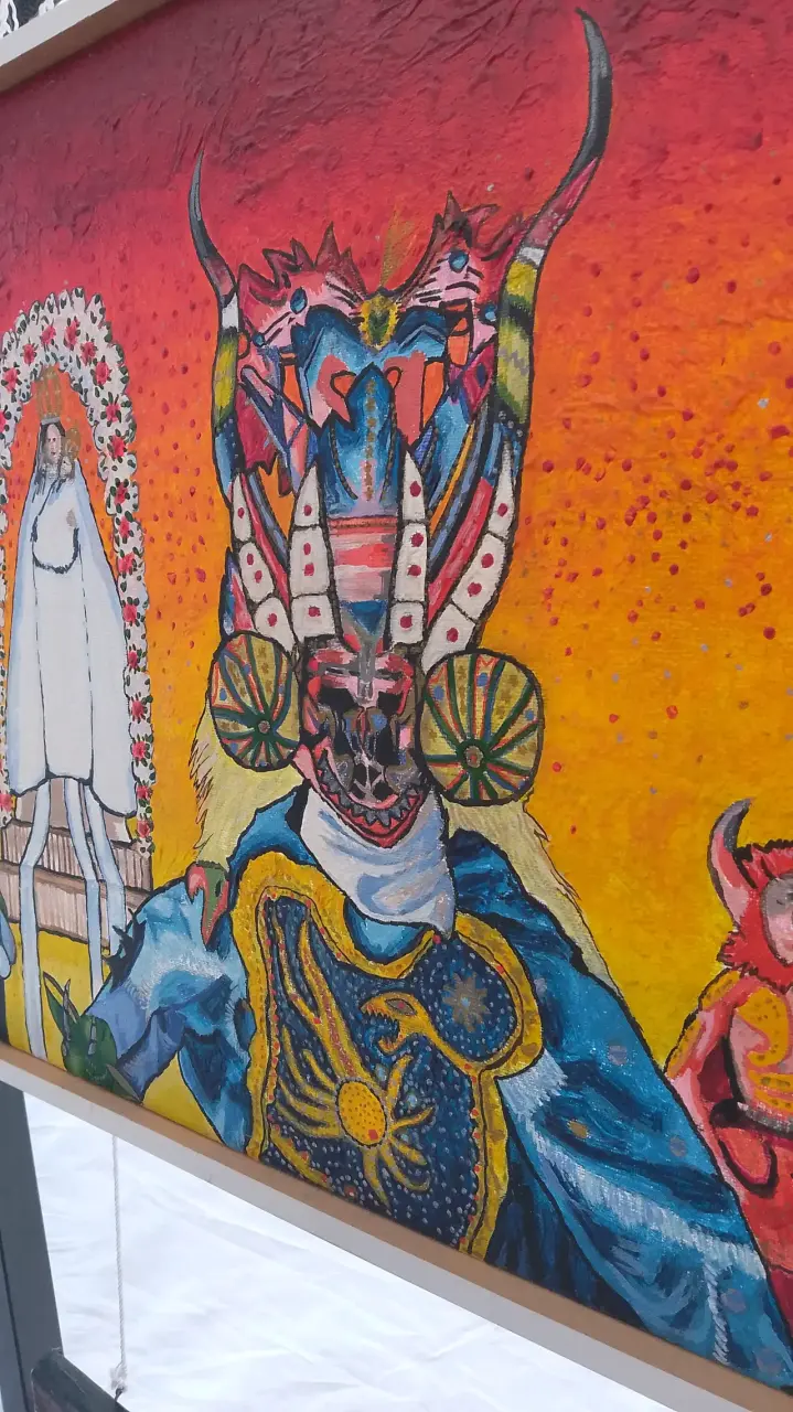 Cuadro Pintura acrílica Diablada de Ayquina (2019) - 5