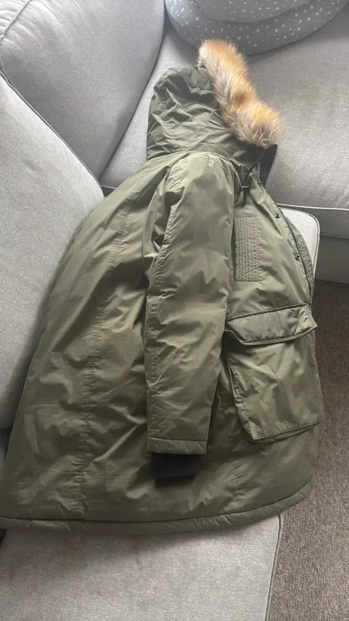 Parka verde con capucha de piel sintética Diesel - 6
