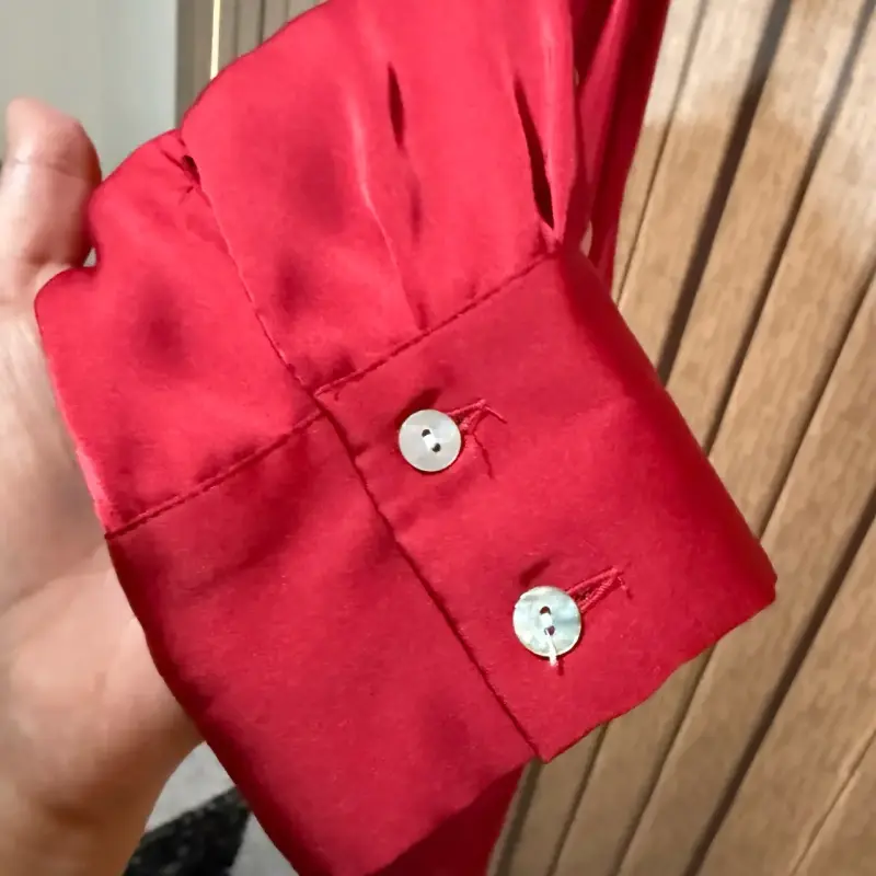 Blusa roja Zara talla L nueva - 5