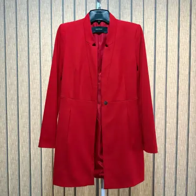 Blazer rojo Zara Basic talla S nuevo - miniatura 1