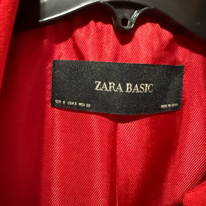 Blazer rojo Zara Basic talla S nuevo - 3