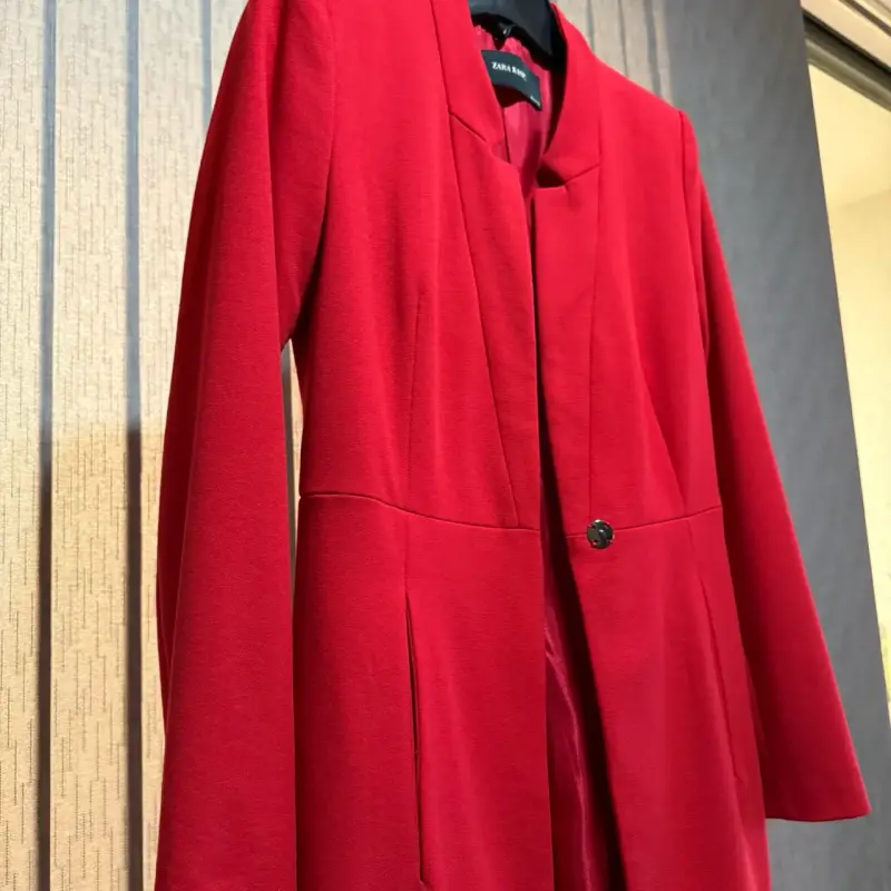 Blazer rojo Zara Basic talla S nuevo - 5