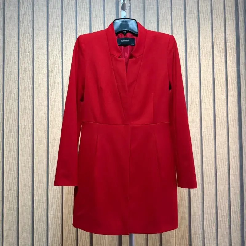 Blazer rojo Zara Basic talla S nuevo - 6