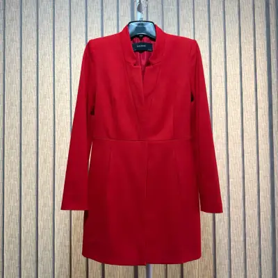 Blazer rojo Zara Basic talla S nuevo - miniatura 6