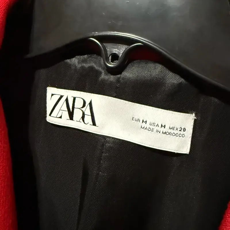 Blazer tipo abrigo Zara talla M - 4