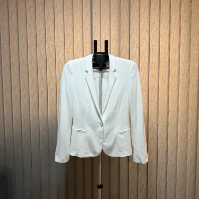 Blazer blanco Zara talla S - miniatura 1