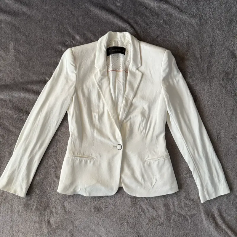 Blazer blanco Zara talla S - 4