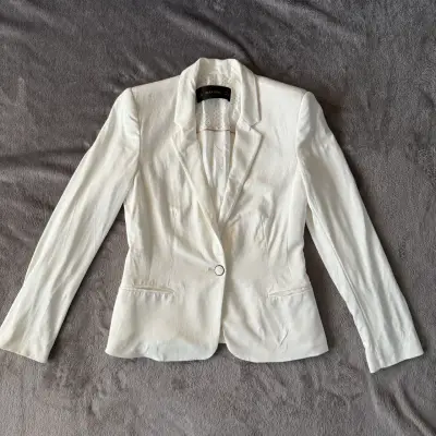 Blazer blanco Zara talla S - miniatura 4