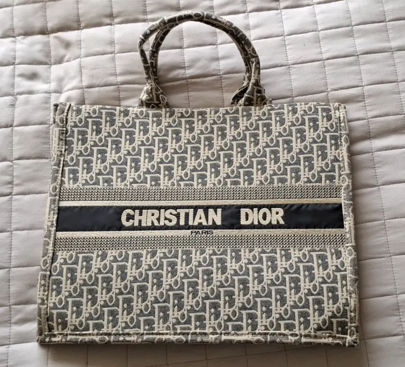 Bolso Tote Christian Dior Monograma Beige - 1