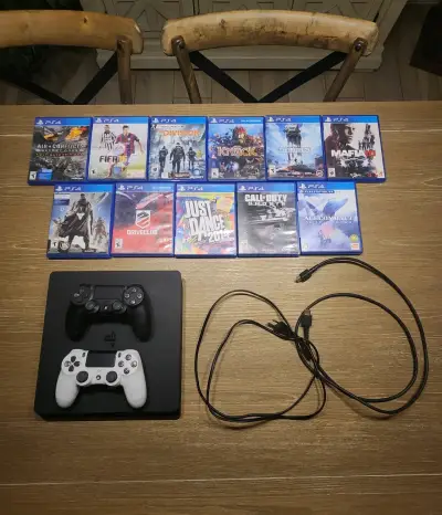 PS4 Slim 1TB + 2 Mandos + Lote 11 Juegos Físicos - miniatura 3