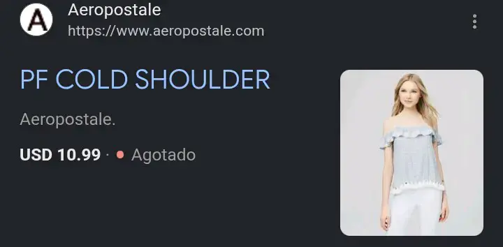 Blusa sin hombro con volantes y borlas Aeropostale - 5