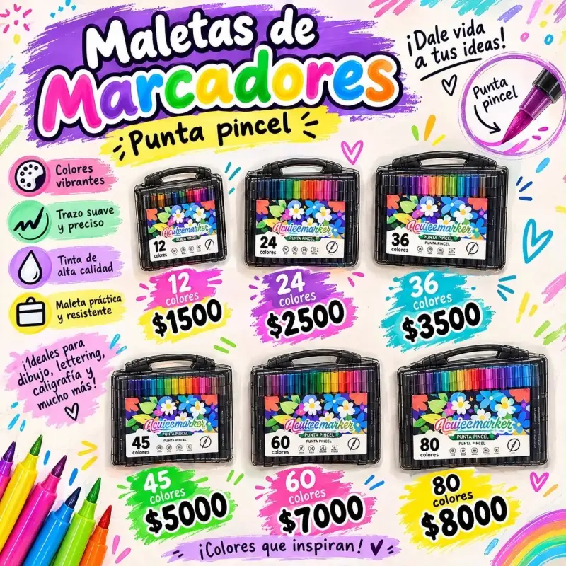 Set de Maletas de Marcadores Acrílicos - 2