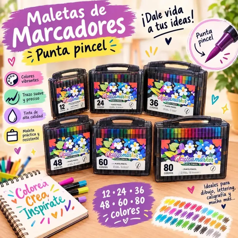 Set de Maletas de Marcadores Acrílicos - 5