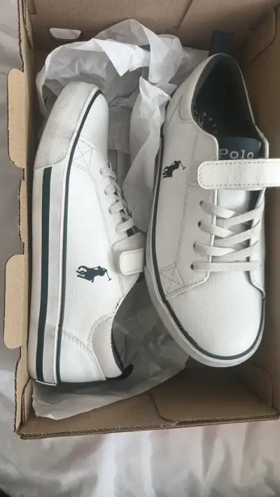 Zapatillas blancas Polo para niños - miniatura 1