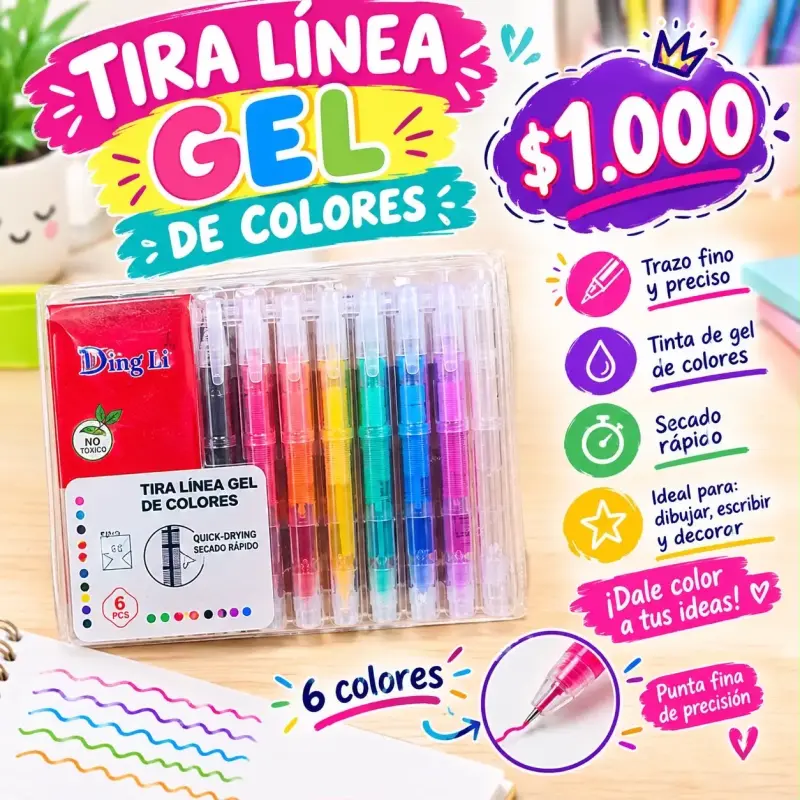 Set de Plumones de Colores con Punta Doble - 1